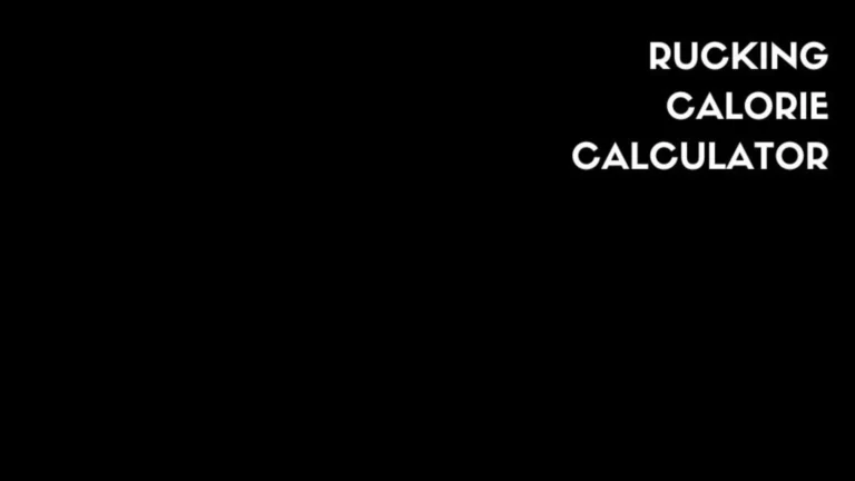 Rucking Calorie Calculator